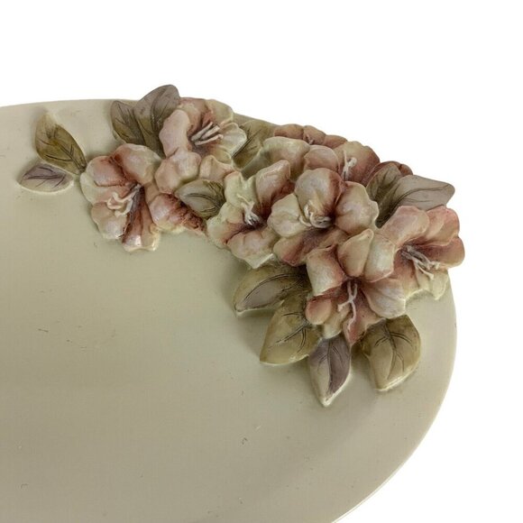 Croscill Charlotte Floral Ceramic Tissue Box Cover & Soap Dish Set Cottagecore - Picture 9 of 10